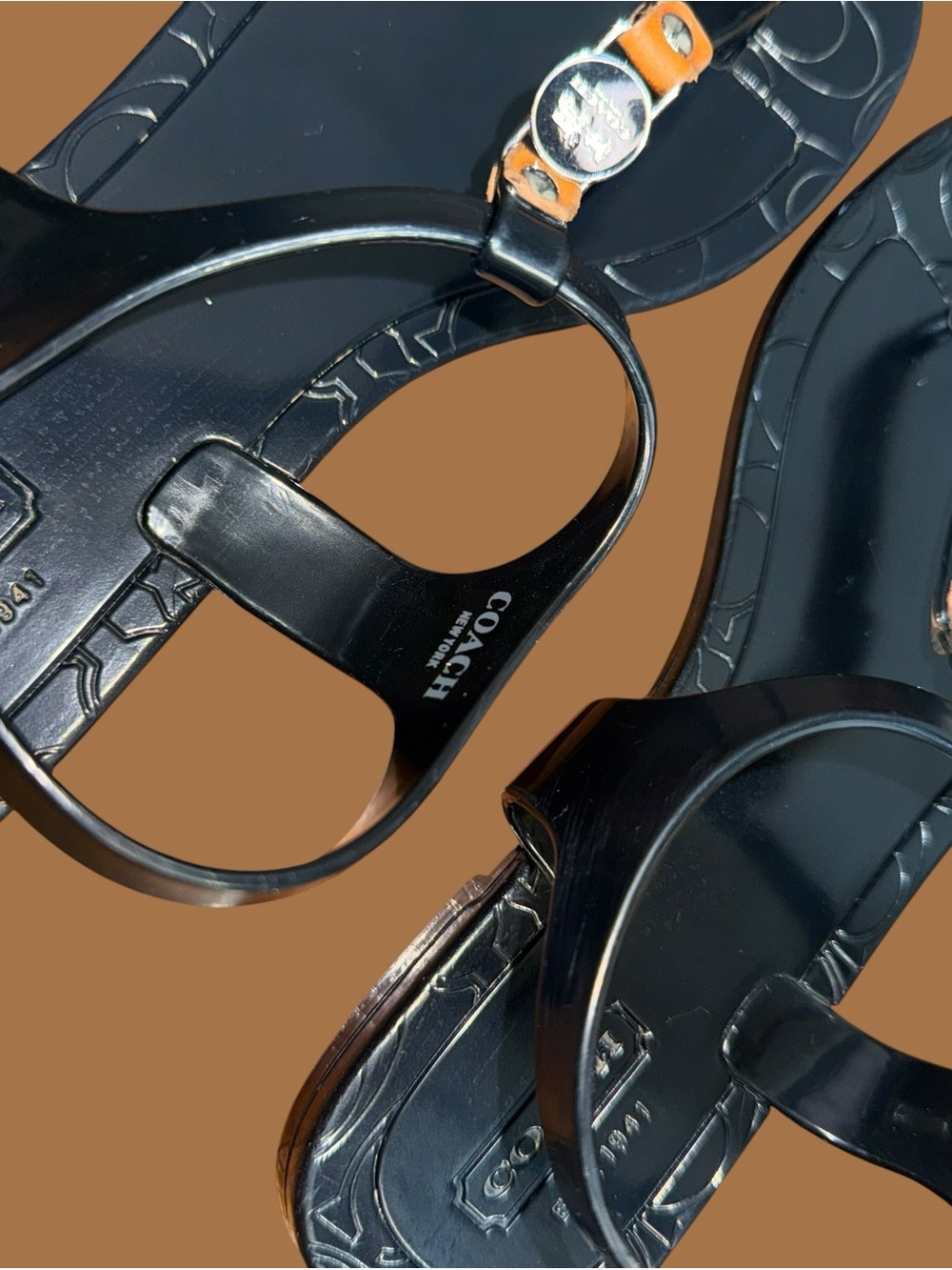 Coach Black Jelly Sandals - Picture 4 of 14